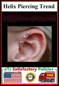 Helix Piercing Jewelry Trend for 2018 and 2019.
