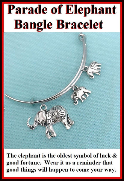 Elephants Parade: Mom & Babies Elephants Charms Bangle