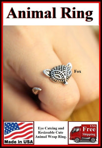 Beautiful Foxy FOX Resizable Finger Ring.
