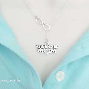 BaseBall Mom & Infinity Handcrafted Necklace Lariat Style