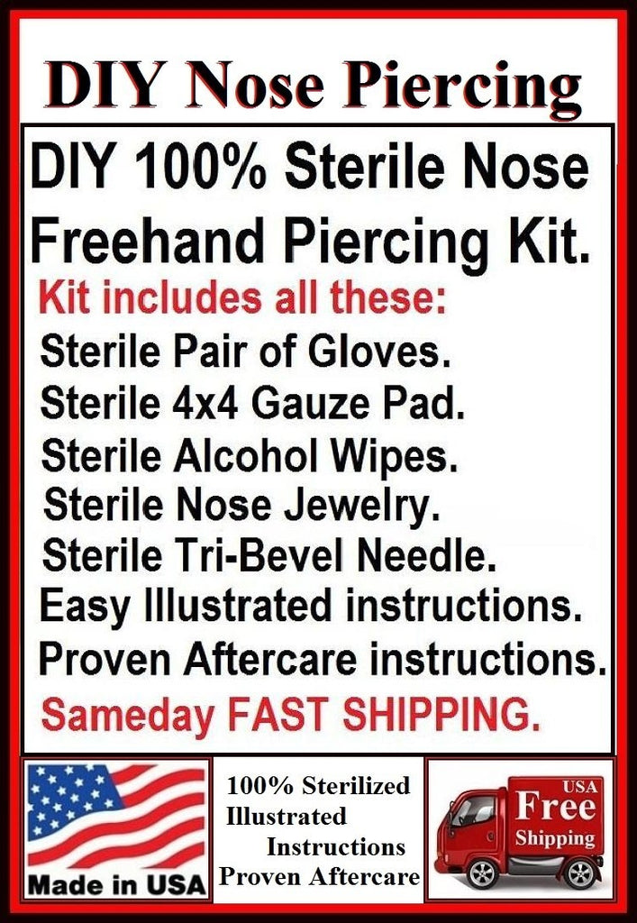 DIY Freehand Sterilized Nose Piercing Kit. – xtc-jewelry