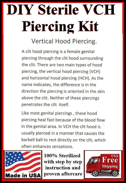 DIY Sterilized 14g VCH Piercing Kit.