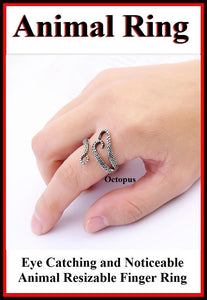 Beautiful OCTOPUS Resizable Finger Ring.