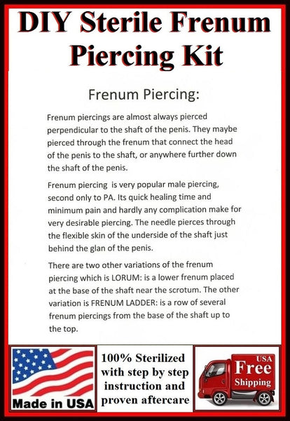 DIY Sterilized 10g FRENUM Piercing Kit.