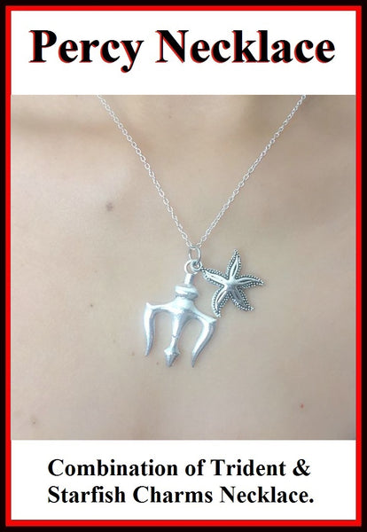 Percy Jackson Movie's Trident & Starfish Charms Necklace.
