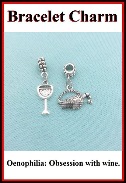 Wine Lover Charms for the Charm Bracelet.