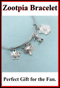 ZOOTOPIA Charms Stunning Charms Expendable Bangle Bracelet.