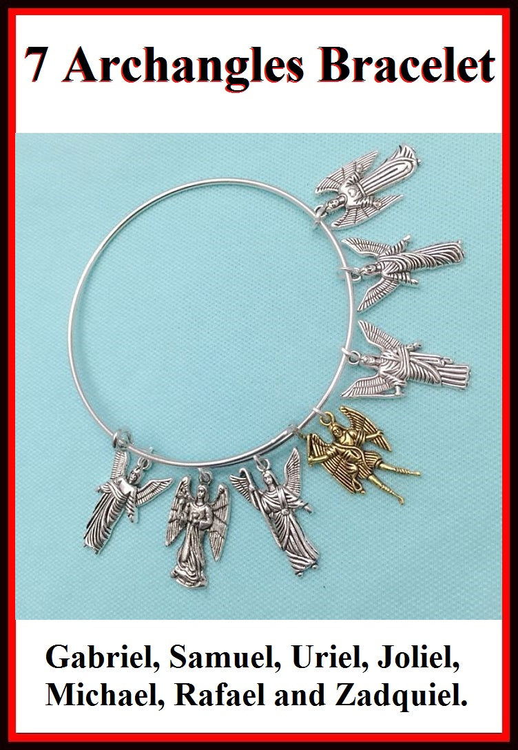Angelic Protection: 7 Archangels Charm Expendable Bangle.