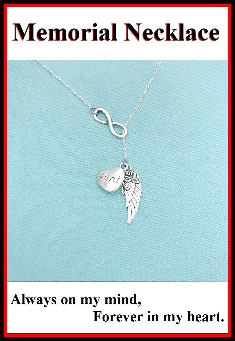 Beautiful Handcraft Aunt Guardian Angel Necklace Lariat Style.