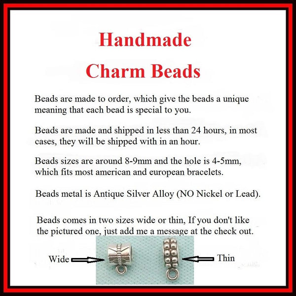 IRISH LOVERS : Claddagh and Trinity Charms Fit Beaded Bracelet.