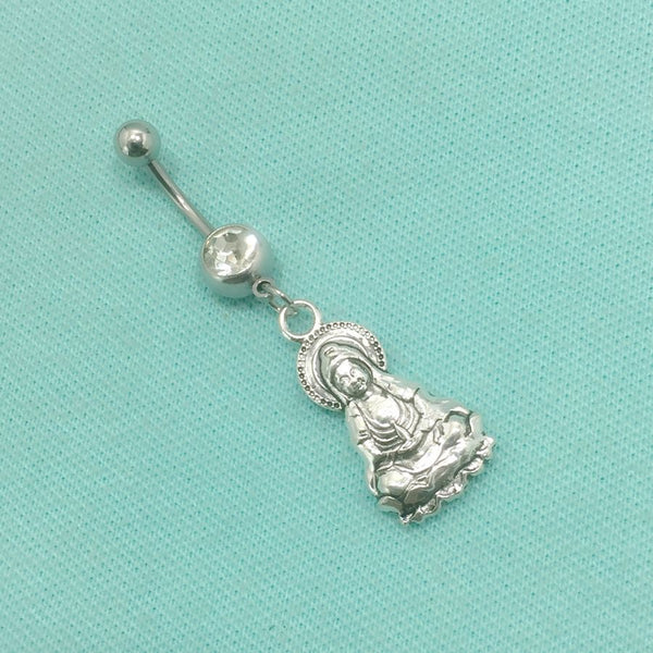 Buddha Surgical Steel Handmade Belly Ring