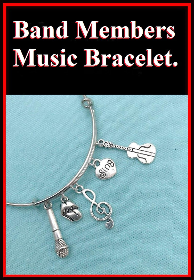 Rolling Stones Charms Expendable Bangle Bracelet