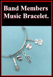 Rolling Stones Charms Expendable Bangle Bracelet