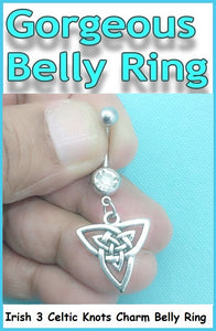 Sterilized IRISH Celtic Knot Surgical Steel Handmade Belly Ring