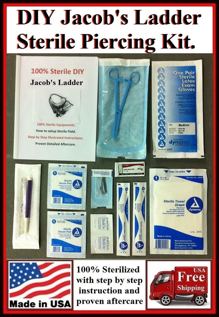 DIY Sterilized 14g JACOB's LADDER Piercing Kit. – xtc-jewelry
