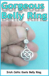 Sterilized IRISH Celtic Knots Surgical Steel Handmade Belly Ring