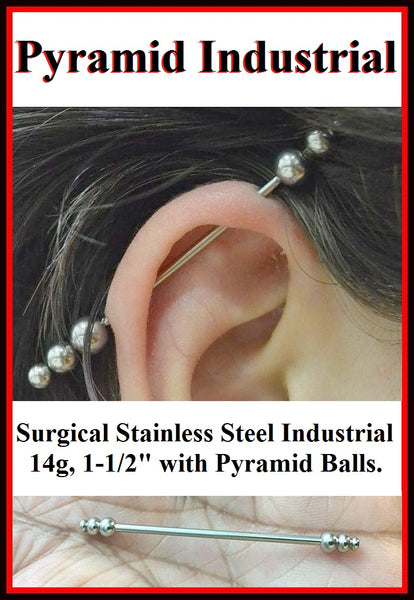 Beautiful Pyramid Balls Surgical Steel Industrial.