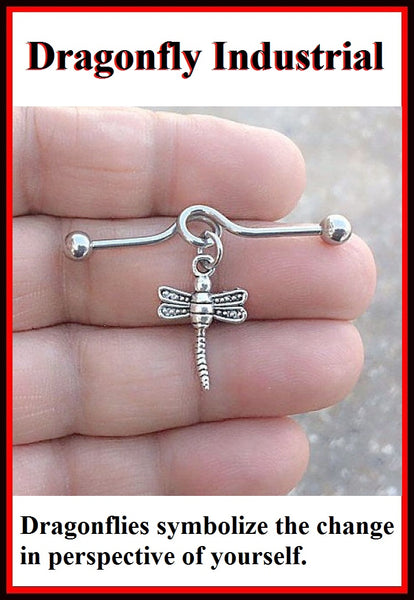 Beautiful Dragonfly Charm Surgical Steel Industrial.