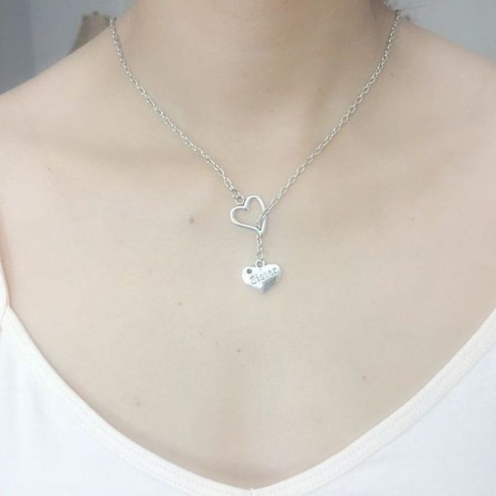 I Heart You Sister Necklace Lariat Style.