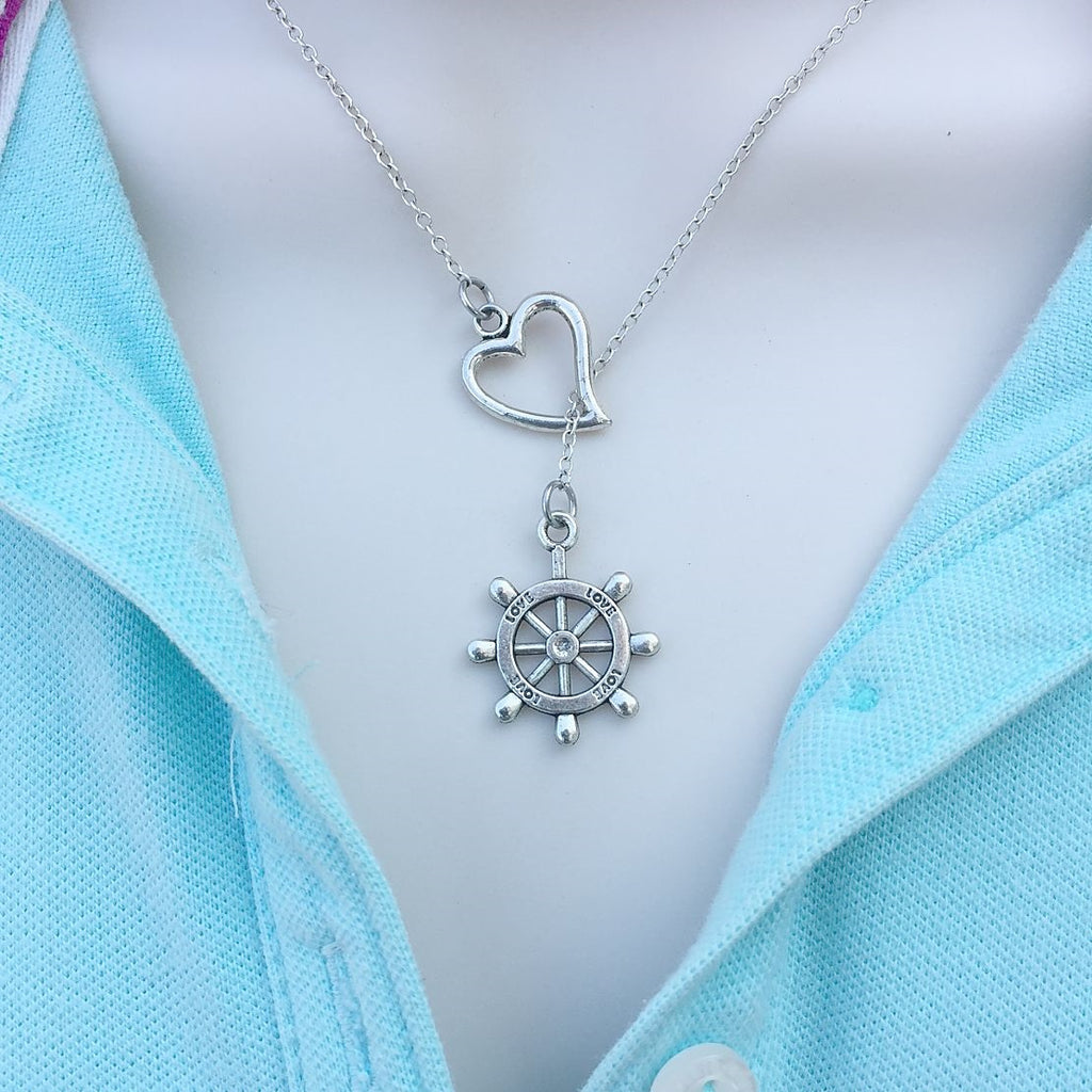 Love Boat, Rudder Silver Lariat Y Necklace. – xtc-jewelry