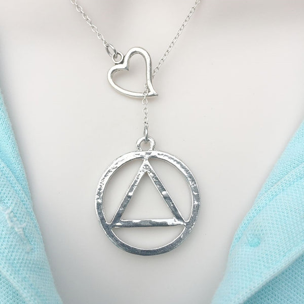 Eminem Recovery Symbol Silver Lariat Y Necklace.