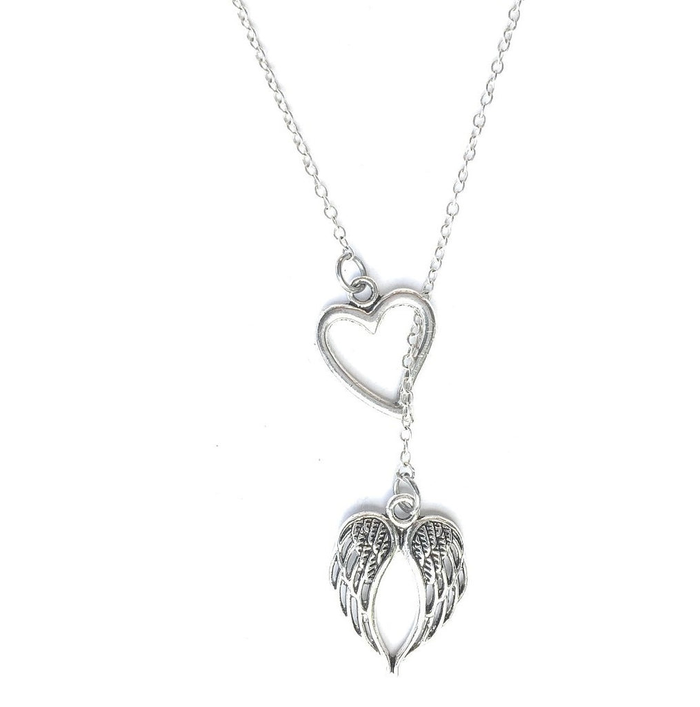 Stunning Angel Wings Silver Lariat Y Necklace. – xtc-jewelry