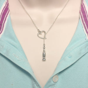 I Love Coke Handcrafted Lariat Y Necklace. Perfect Gift for Coke Lover.