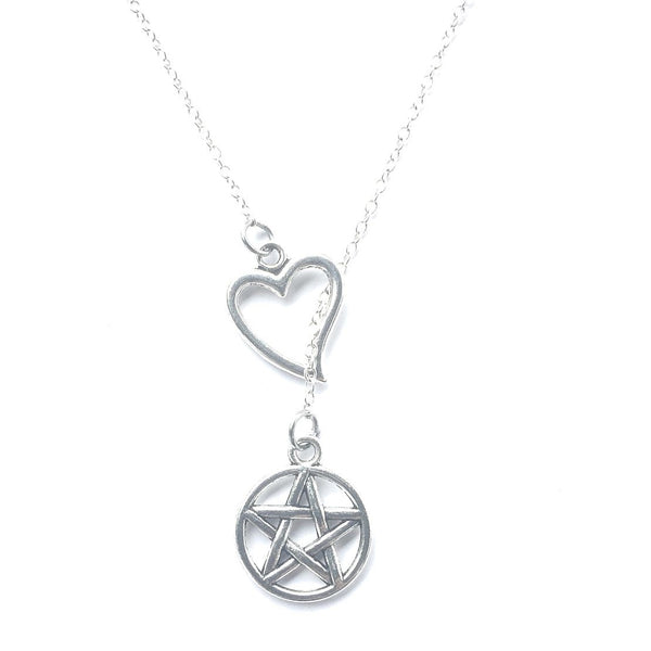 Pentagram Handcrafted Necklace Lariat Style.