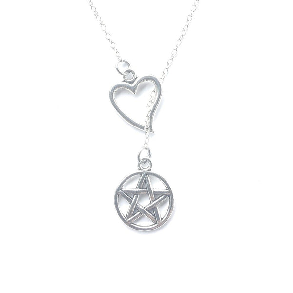 Pentagram Handcrafted Necklace Lariat Style.