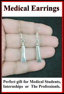 Medical Earring; Toothpaste Charms Dangle earrings.