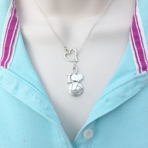 I Enjoy Soccer Silver Charms Lariat Necklace.