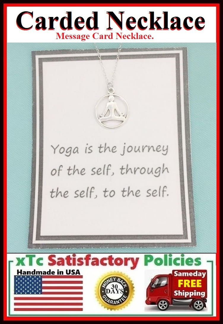 Yoga Gift; Handcrafted Yoga Pose Silver Charm Necklace.