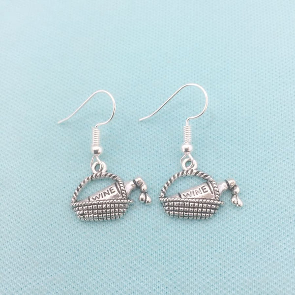 Beautiful Silver Charms Dangle Earrings.
