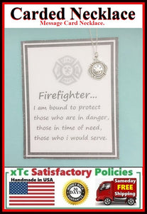 Fireman Gift; Handmade Silver Maltese Cross Charm Necklace.