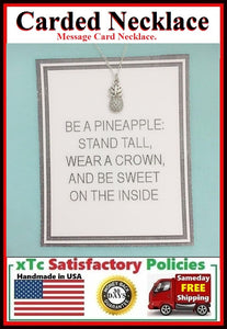 Welcome Gift; Handcrafted Pineapple Silver Charm Necklace.