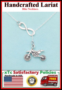 Dirt Bike Necklace Lariat Style. Perfect Gift for the Rider.