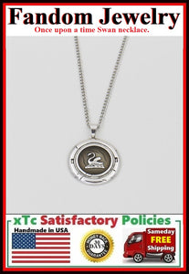 OUAT Swan Charm Silver Necklaces.