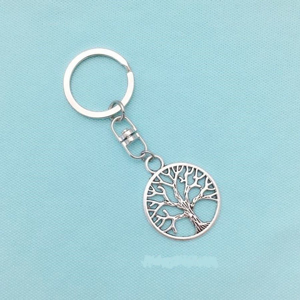 Mystical Tree of Life Charm Non-Tangle Key Ring.