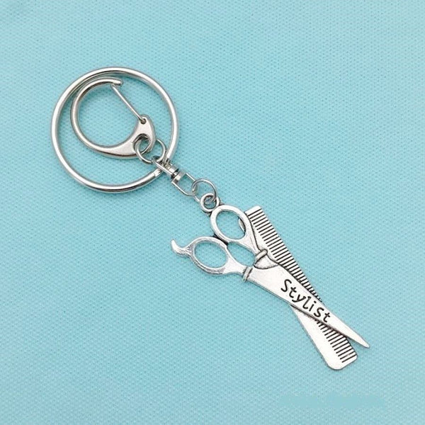Perfect Charm Key Ring for Hait Stylist, Beautician  and Hair Dresser.