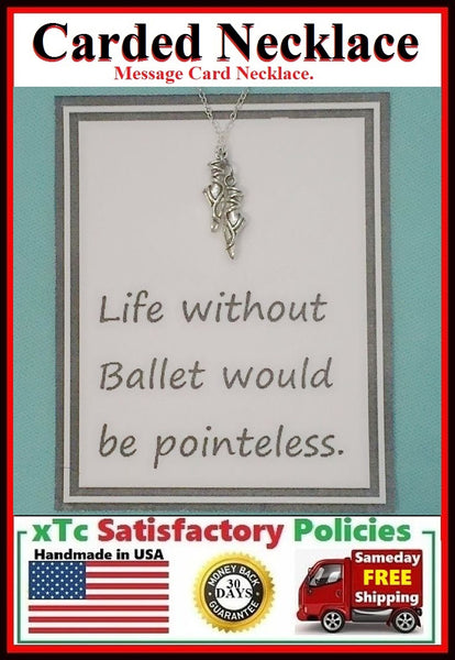 Ballerina Gift; Handcrafted Silver Ballet Pointe Shoes Charms Necklace.