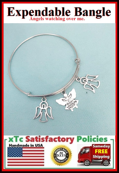 "Angels Watching Over Me" Charms Bangle.