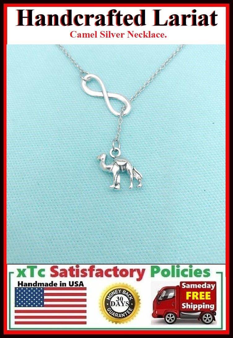 Beautiful 3D Camel Necklace Lariat Style.