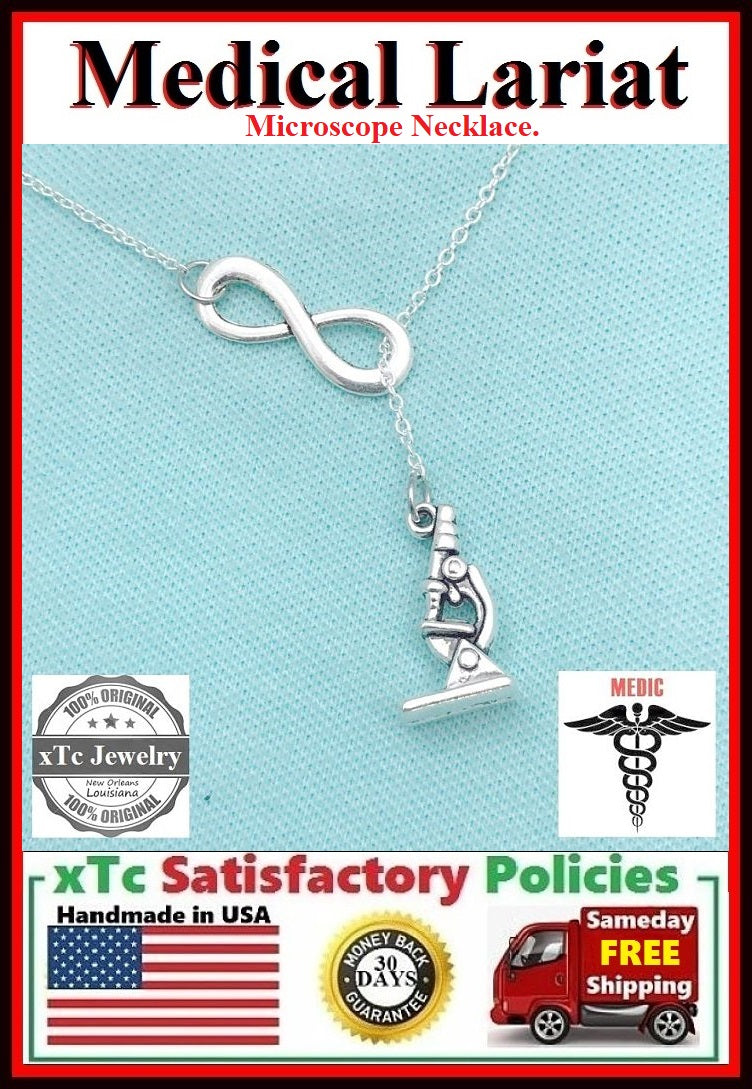 3D Microscope Necklace Lariat Style.