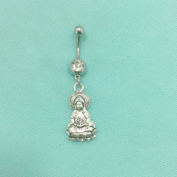 Buddha Surgical Steel Handmade Belly Ring