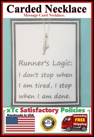 Runner Gift; Handcrafted Silver Marathon Runner Shoe Necklace.