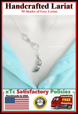 Tie Christian Grey Anastasia Beautiful Mask Lariat Necklace.