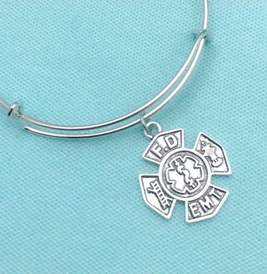 Handcrafted FD & EMT Charms Bangle.