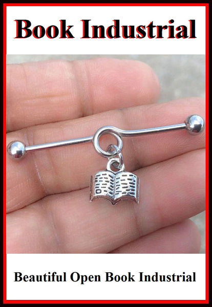 Open Book Charm Surgical Steel Industrial.