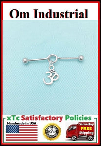 Beautiful Om Symbol Charm Surgical Steel Industrial.