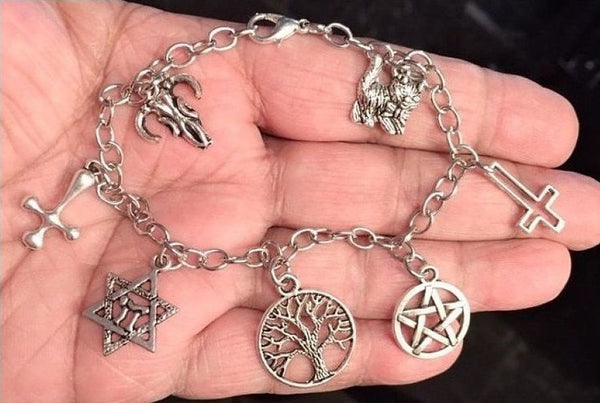 Gothic, Satanic, & Wiccan CHARMS BRACELET.
